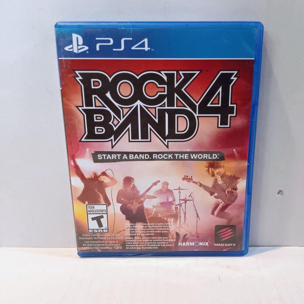 Rock Band 4 (PS4, 2015)-Sony Playstation 4-Multiplayer-Rated Teen-No Manual